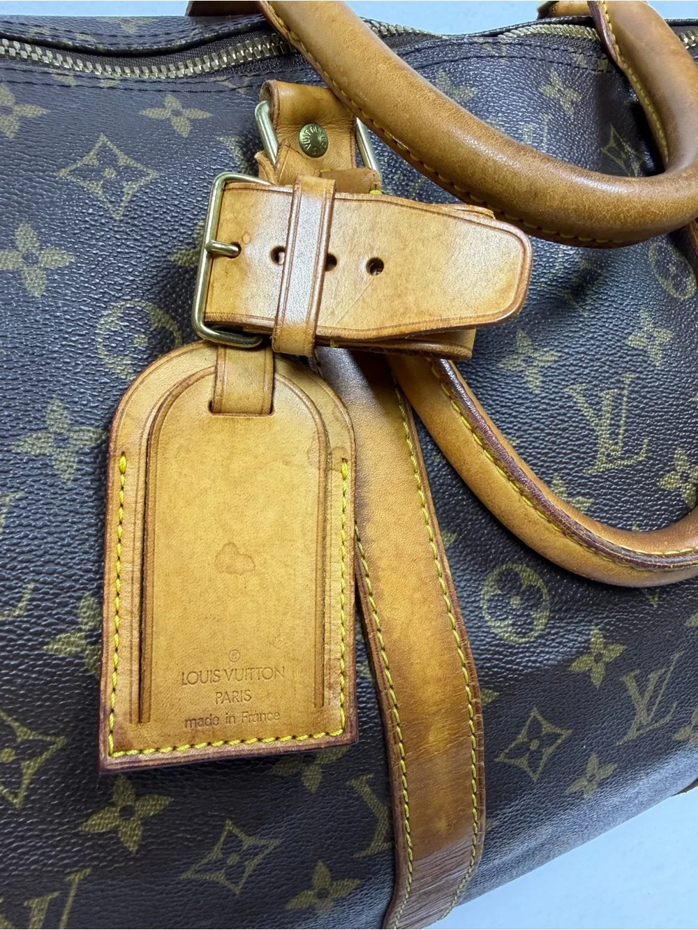 Vintage Louis Vuitton Keepall 55 Monogram Canvas Travel Duffle Bag 2001
